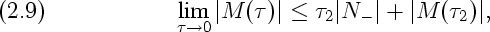 (2.9)             ltim-->0 |M  (t)|< t2|N -|+ |M (t2)|,
